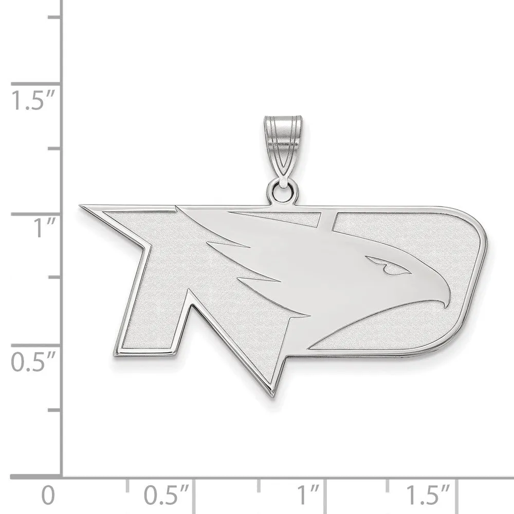 10k White Gold North Dakota Large Square Logo Pendant