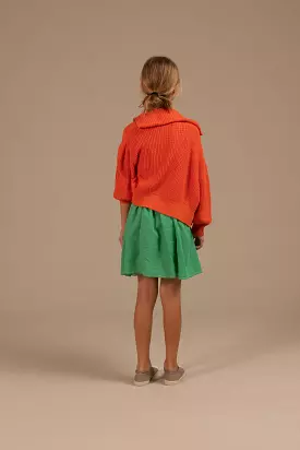 [60%OFF] zipped cardigan orange