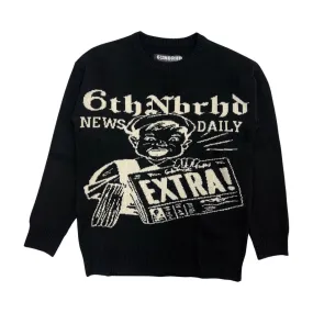 6th NBRHD “Media” Black Sweater