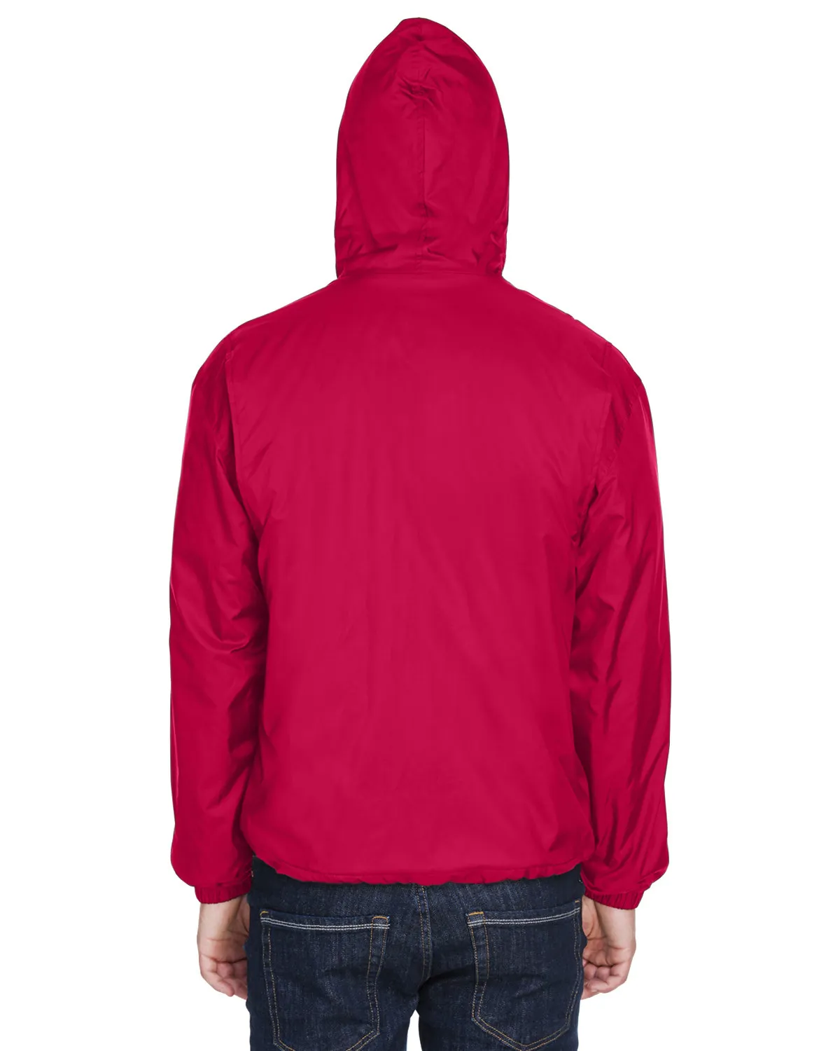 8915 UltraClub® Adult Nylon Fleece-Lined Hooded Jacket  SKU: 8915