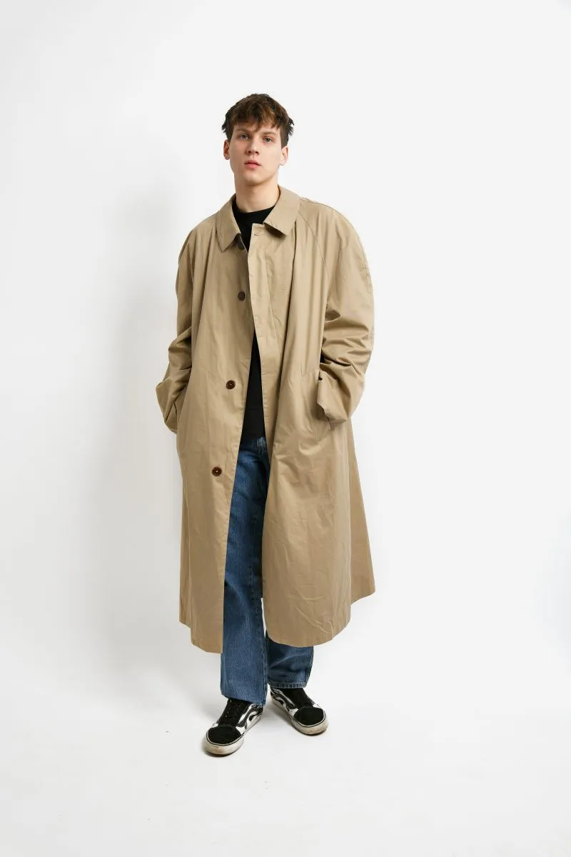 90s retro mac coat mens beige