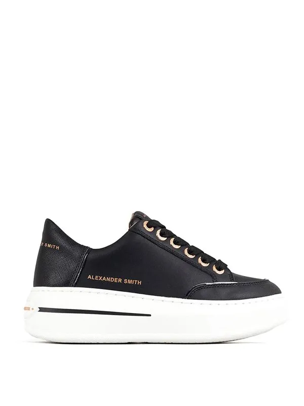 Alexander Smith Lancaster Sneaker In Black Leather