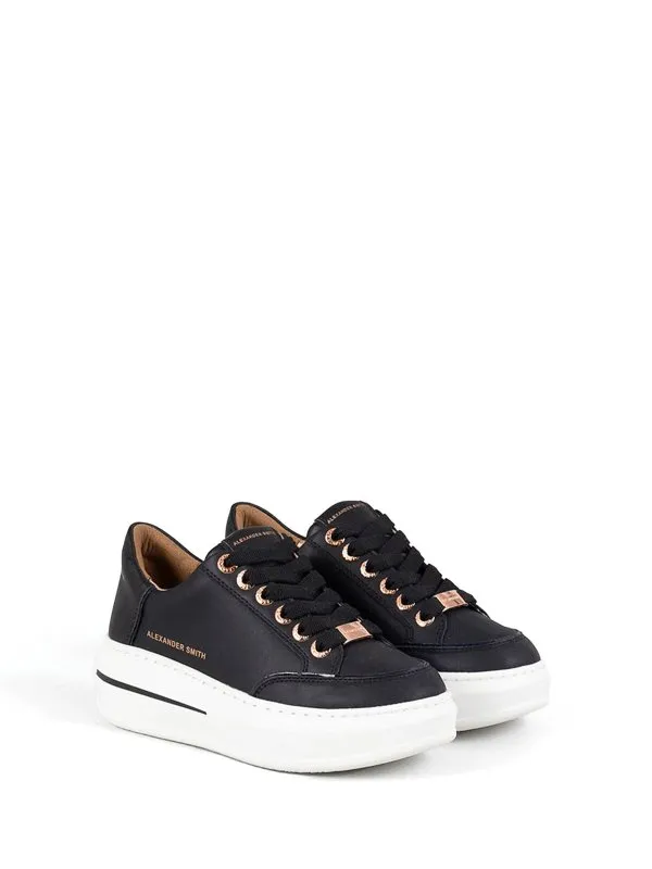 Alexander Smith Lancaster Sneaker In Black Leather