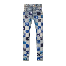 AMIRI BANDANA CHECK JEANS