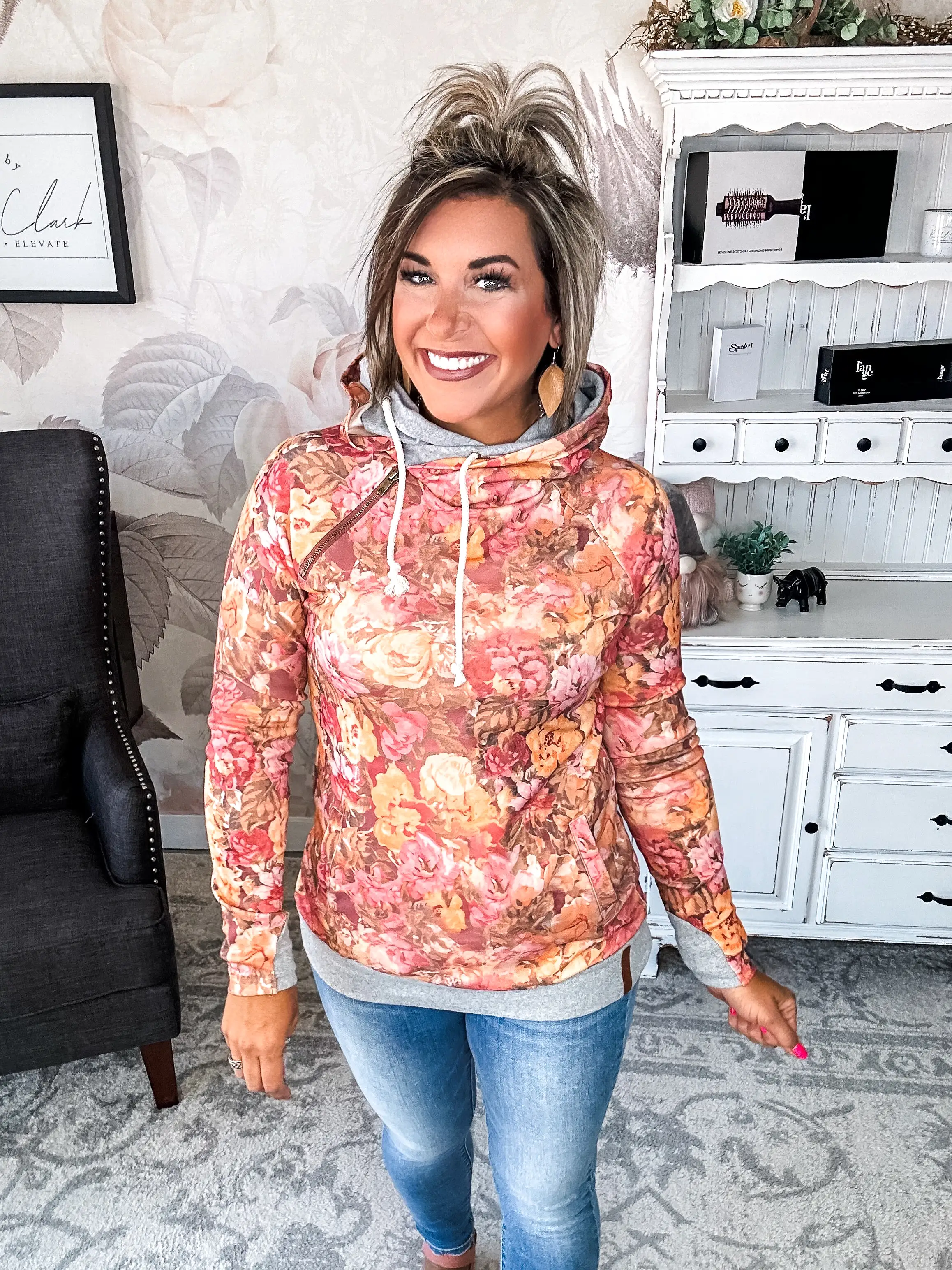 Ampersand Avenue - Doublehood Sweatshirt - Oopsie Daisy