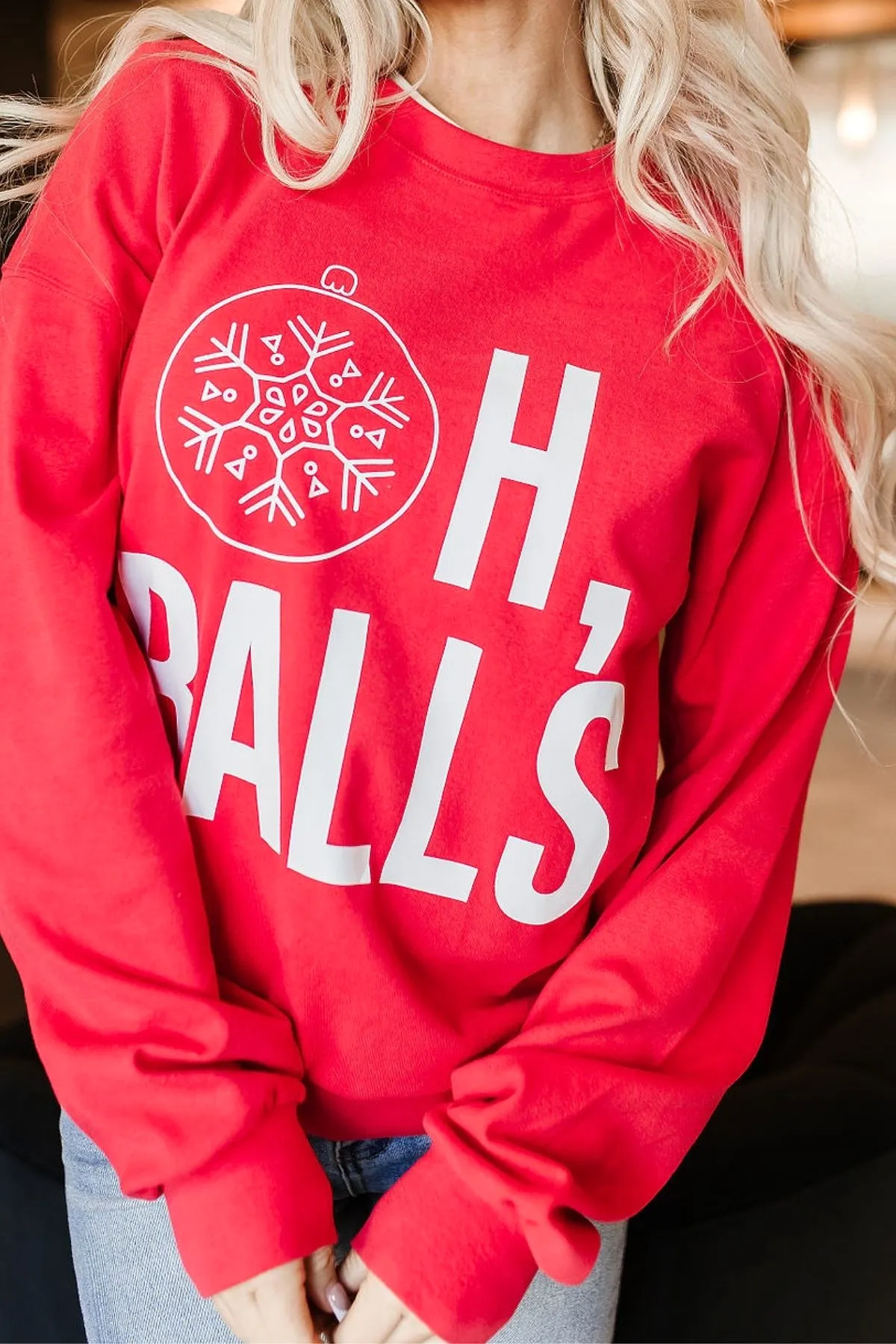 Ampersand Avenue University Pullover - Oh Balls