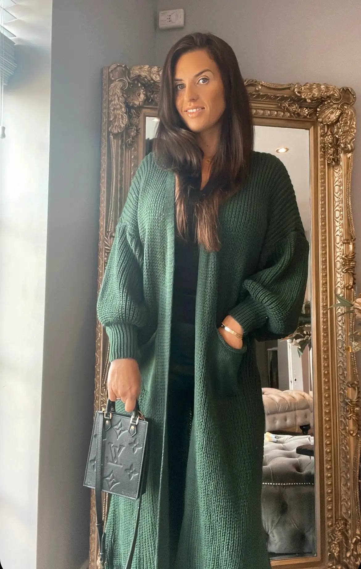 Baylie Dark Green Cardigan