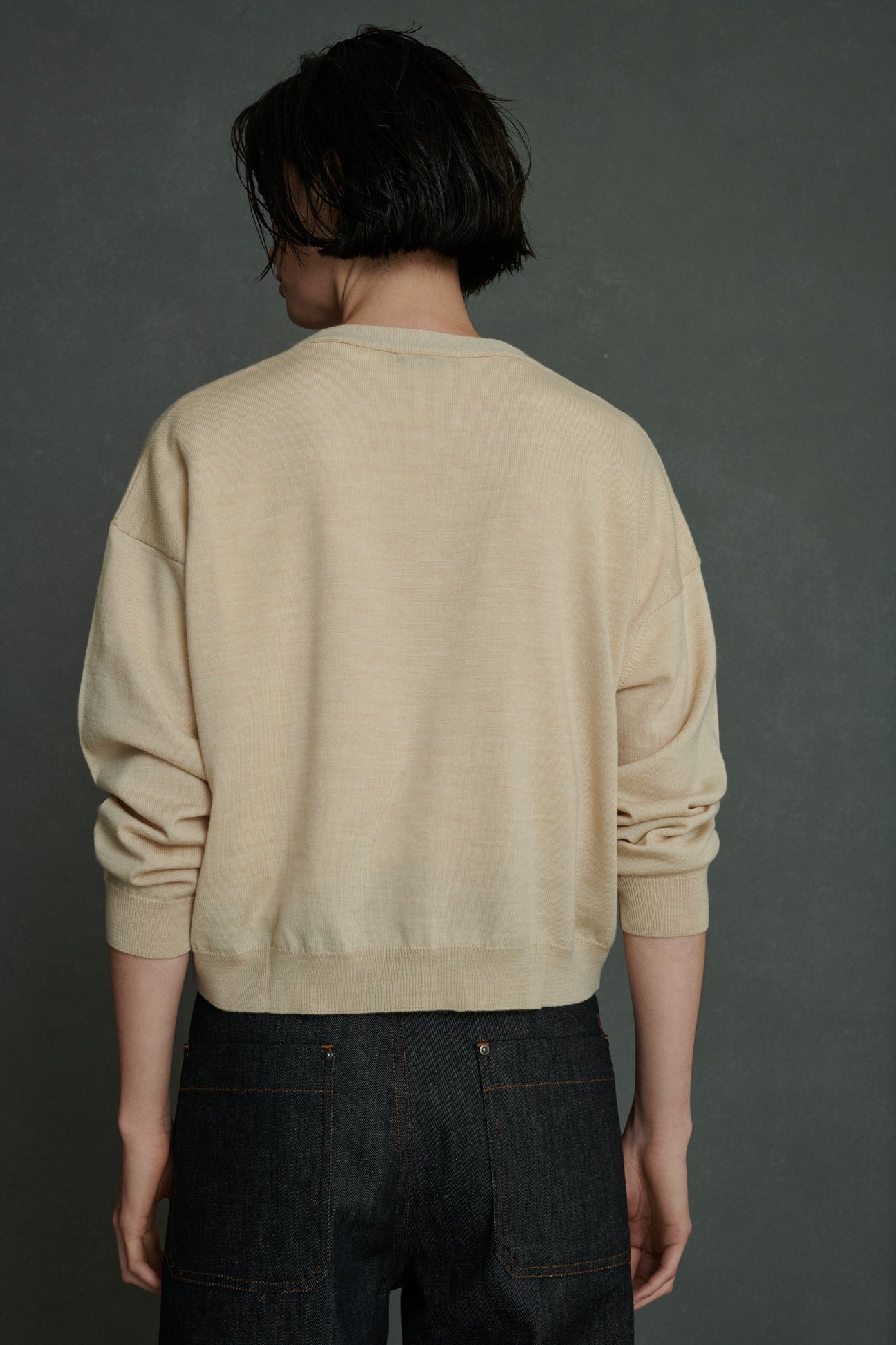 Beige Idem Merino Cardigan