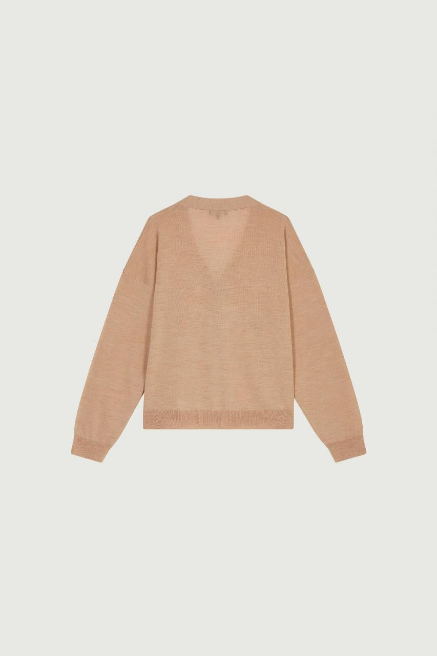 Beige Idem Merino Cardigan