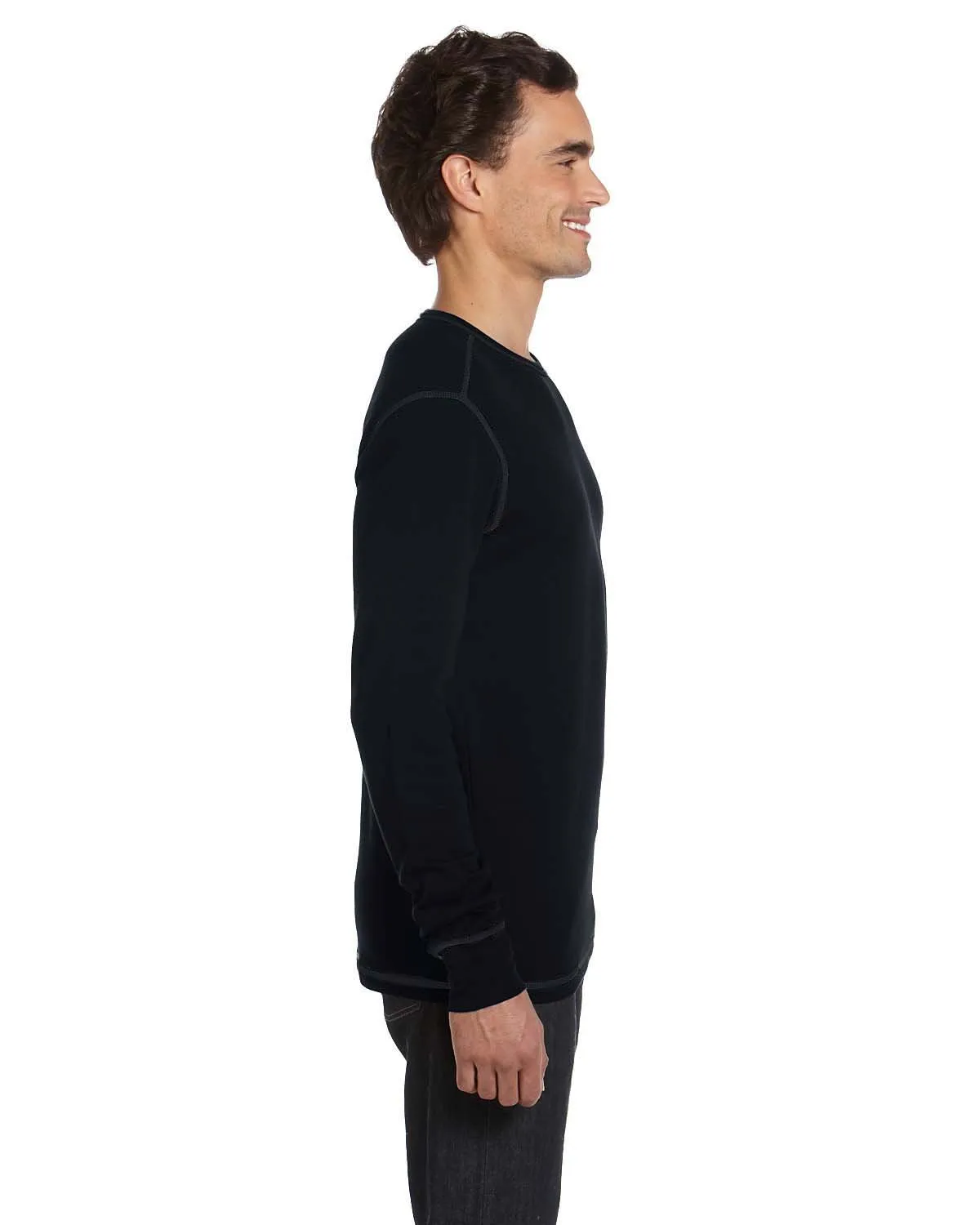 Bella + Canvas Thermal Long Sleeve T-Shirt 3500 Black/ Black