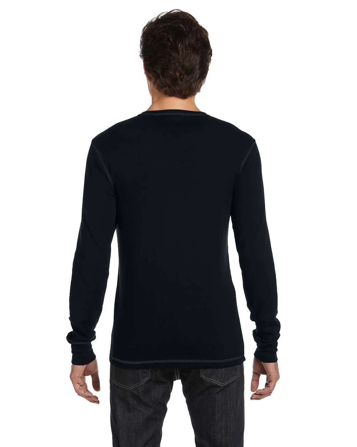 Bella + Canvas Thermal Long Sleeve T-Shirt 3500 Black/ Black