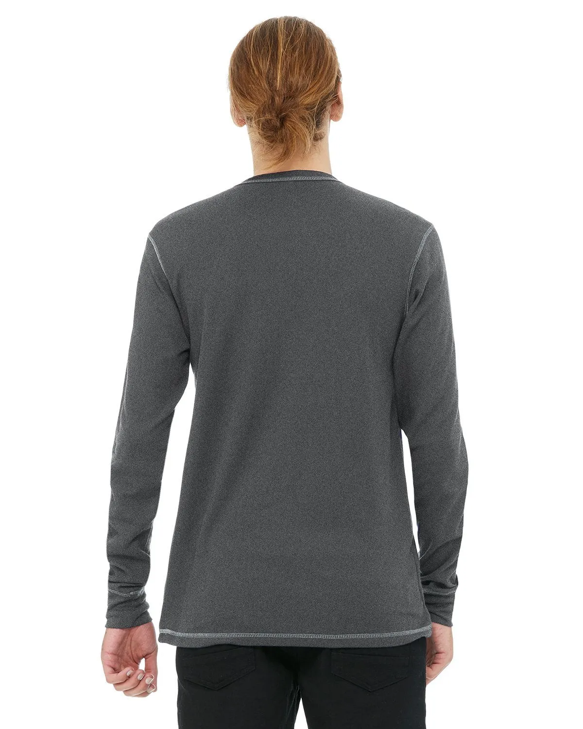 Bella + Canvas Thermal Long Sleeve T-Shirt 3500 Deep Htr/ Dp Htr