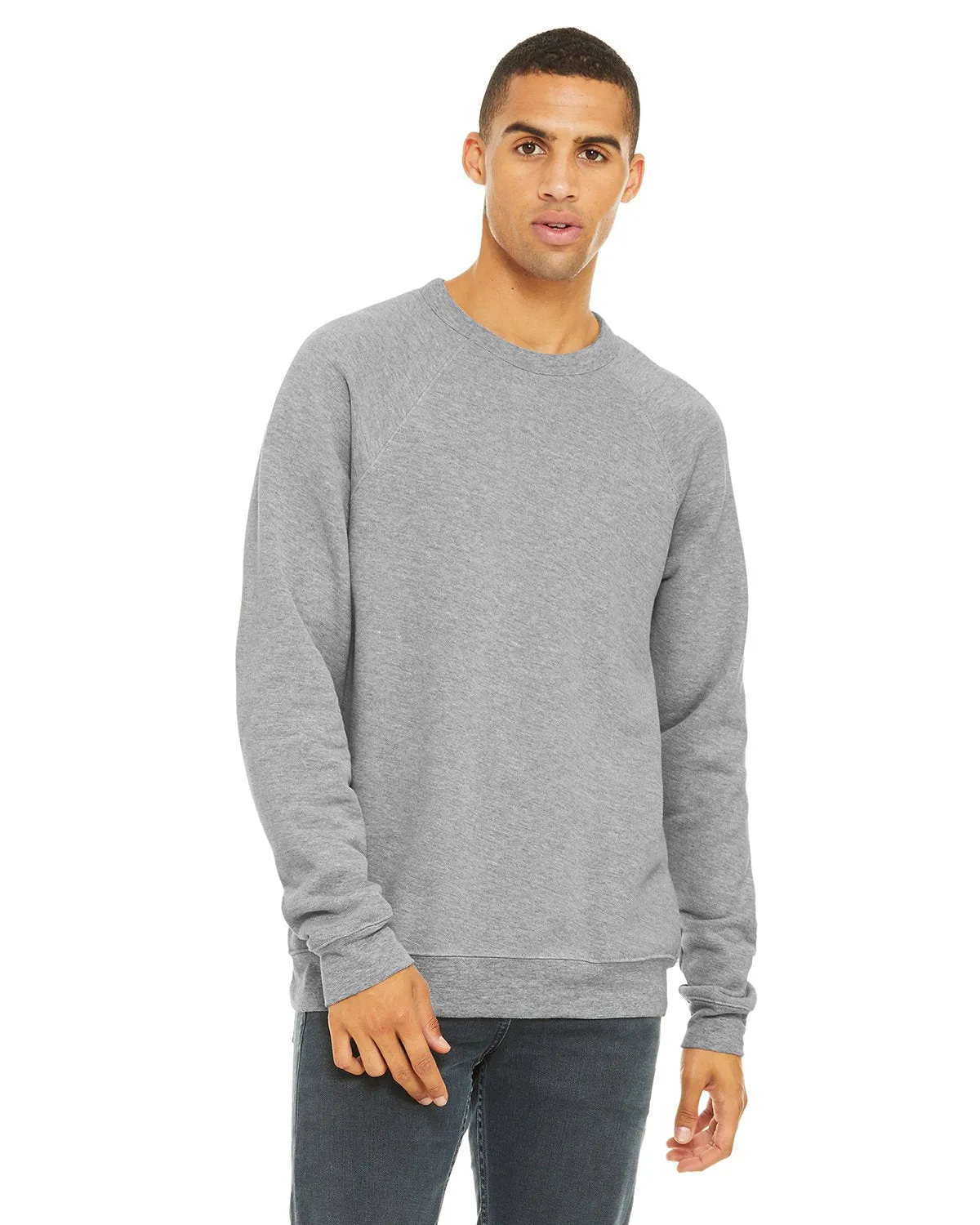 Bella + Canvas Unisex Sponge Fleece Crewneck Sweatshirt 3901 Athletic Heather