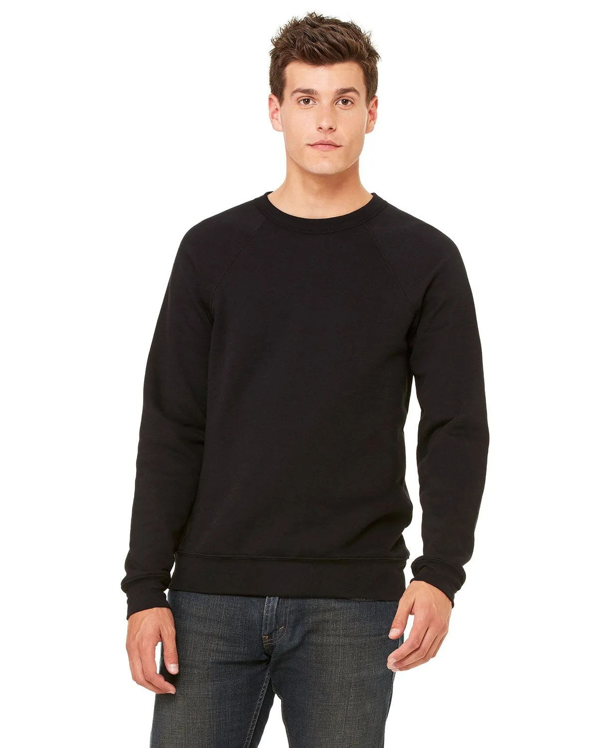 Bella + Canvas Unisex Sponge Fleece Crewneck Sweatshirt 3901 Black