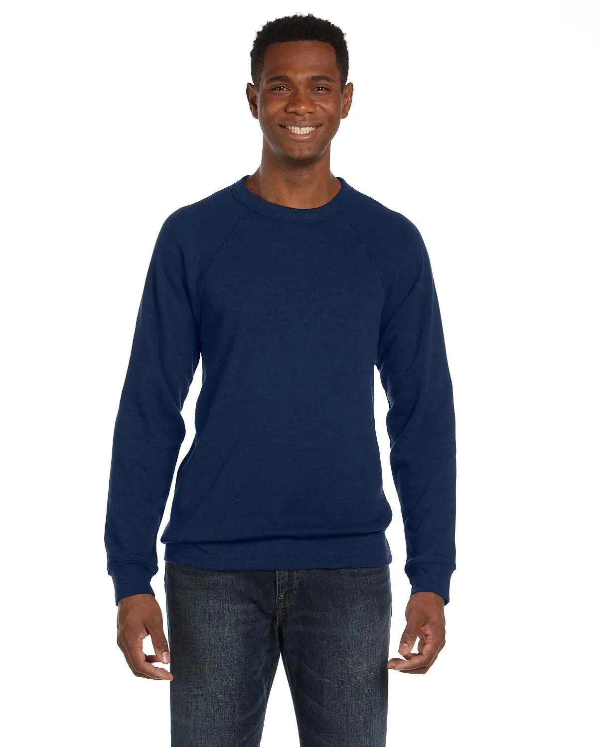 Bella + Canvas Unisex Sponge Fleece Crewneck Sweatshirt 3901 Navy Triblend