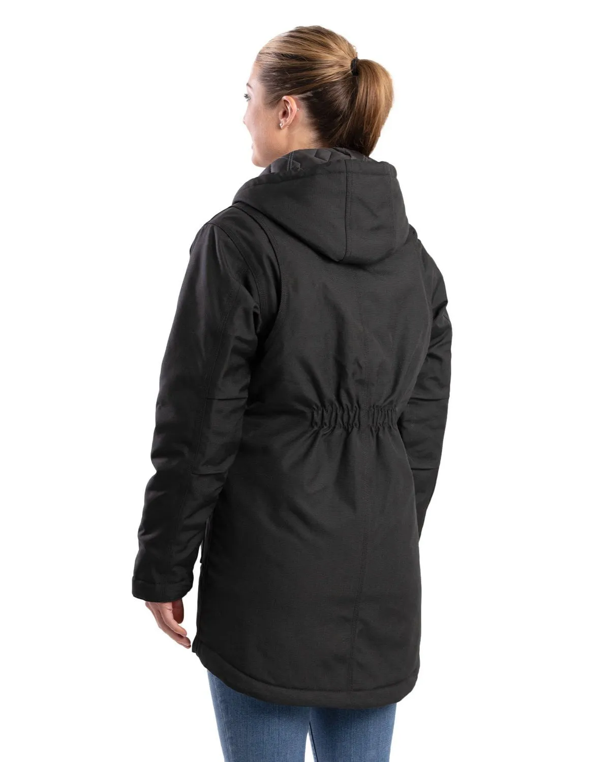 Berne Womens Icecap Parka Black 100% Nylon Insulated Jacket