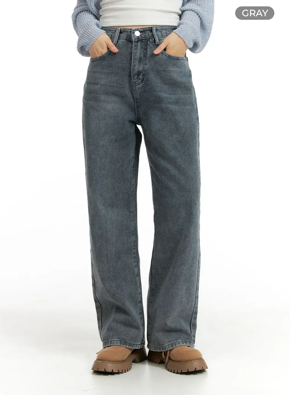 BlueBelle Washed Straight Jeans OM408