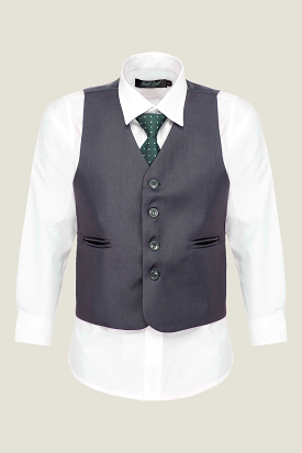 Boys Charcoal Grey Vest