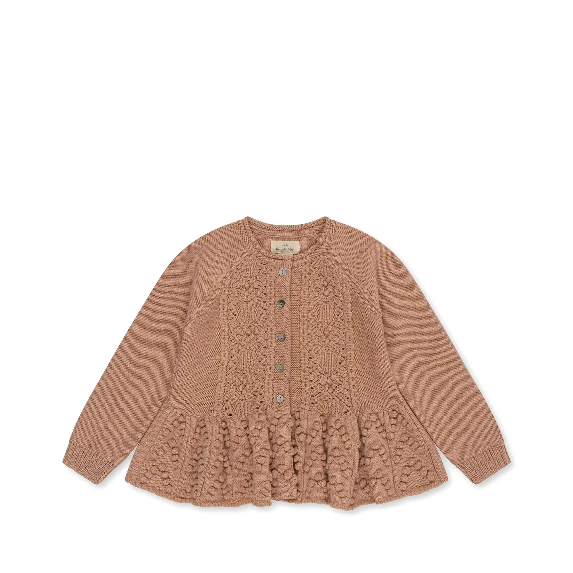 Cabby Frill Cardigan - Maple Sugar