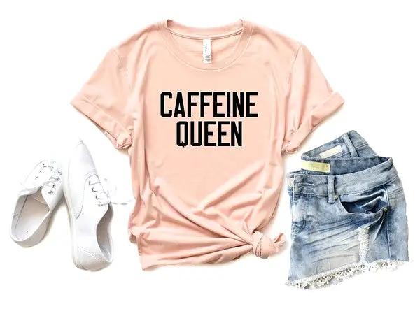 Caffeine Queen Crewneck Tee