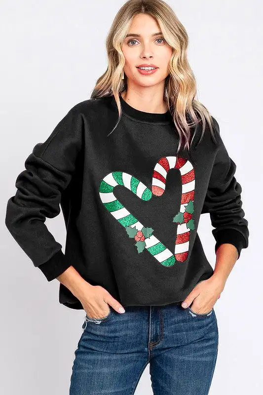 Candy Cane Lane Pullover Sweatshirt