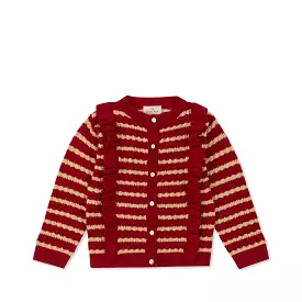 Cane Knit Frill Cardigan - Jolly Stripe