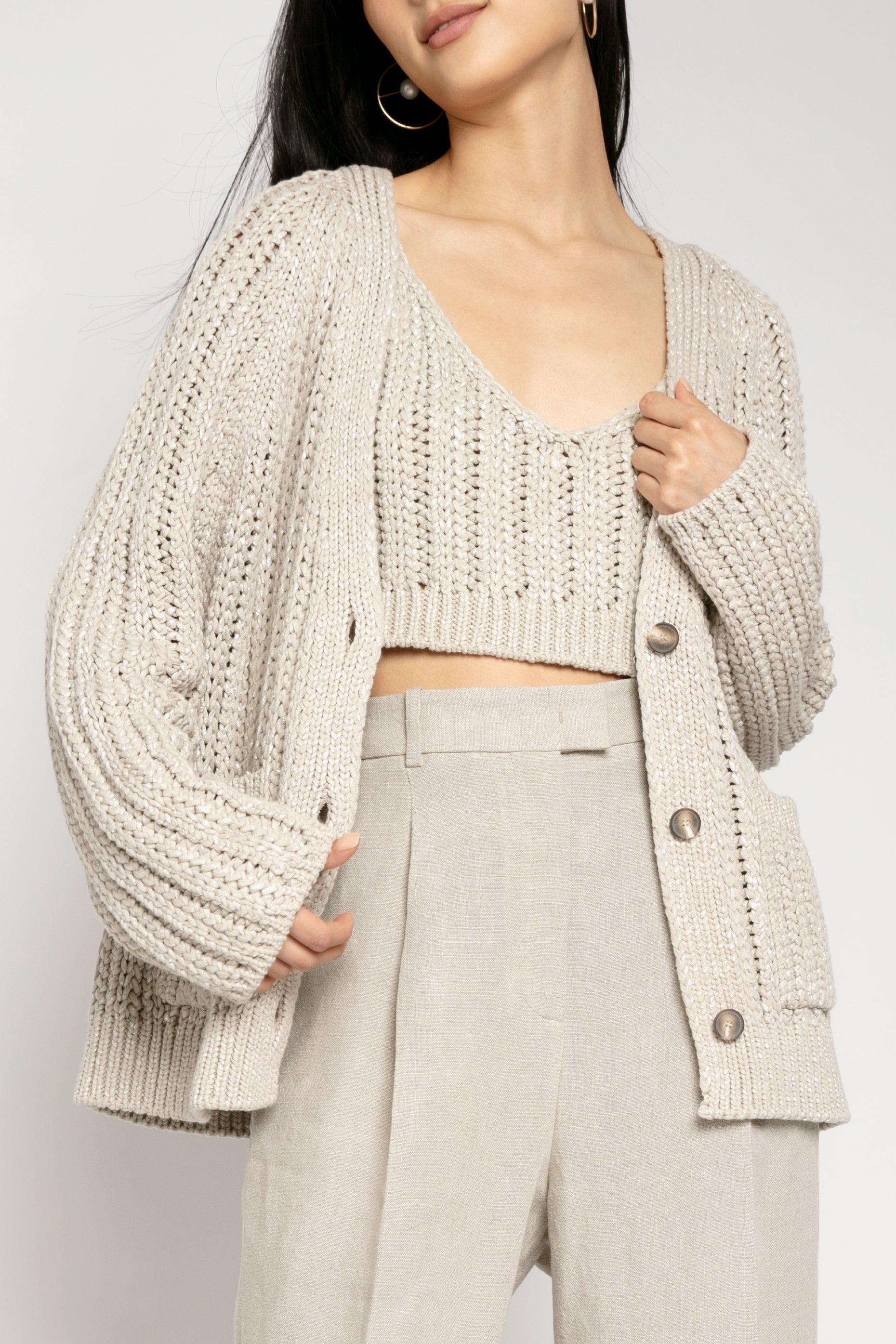 Cotton Cardigan in Bamboo