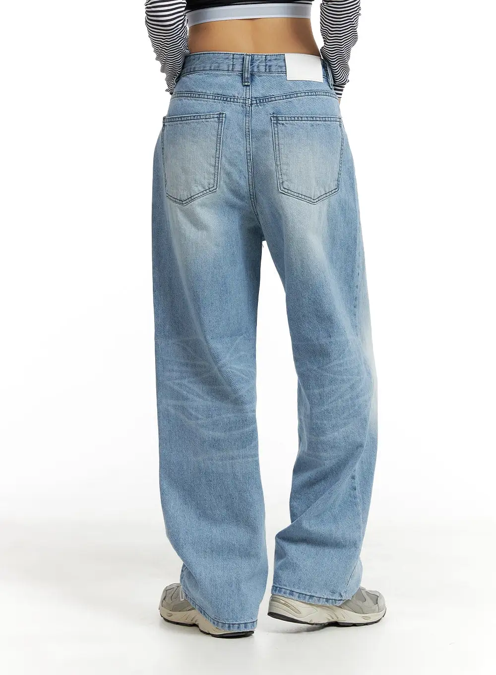 Cotton Cloud Washed Straight Jeans CM407