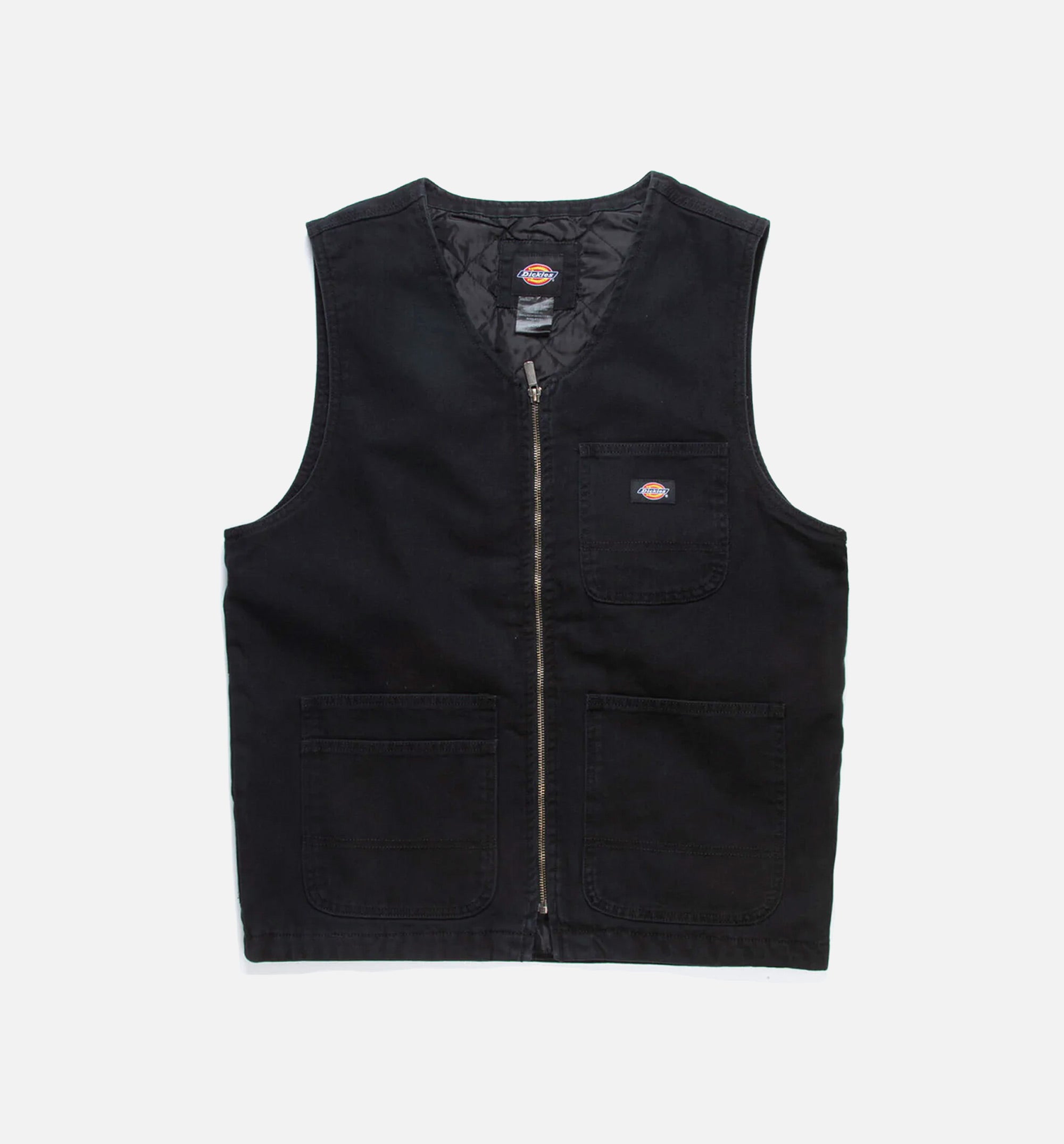 Diamond Quilted Mens Vest - Black