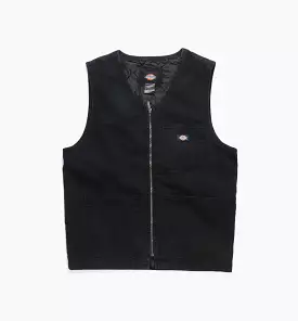 Diamond Quilted Mens Vest - Black