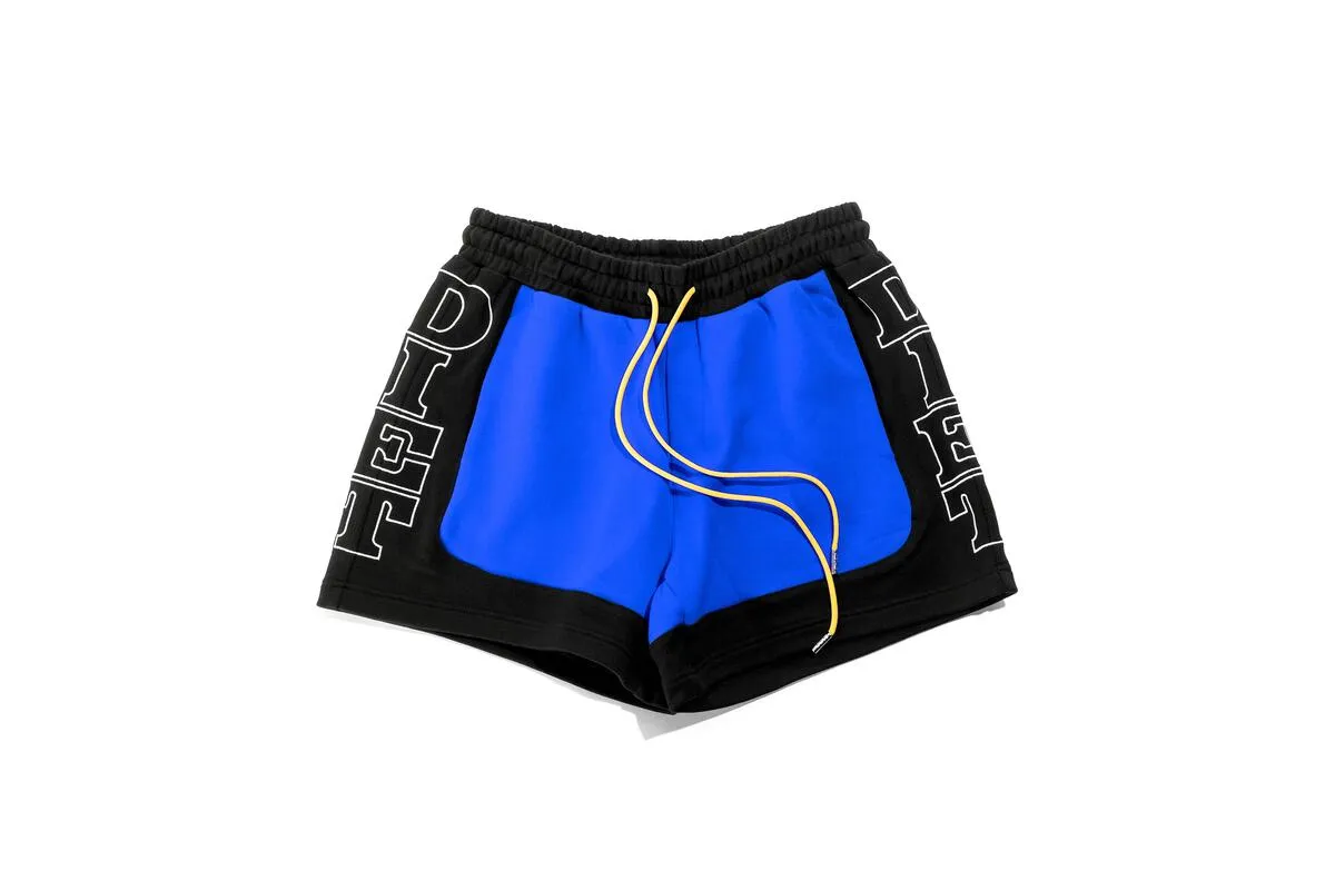 Diet Starts Monday French Terry Row Shorts - Black/Blue