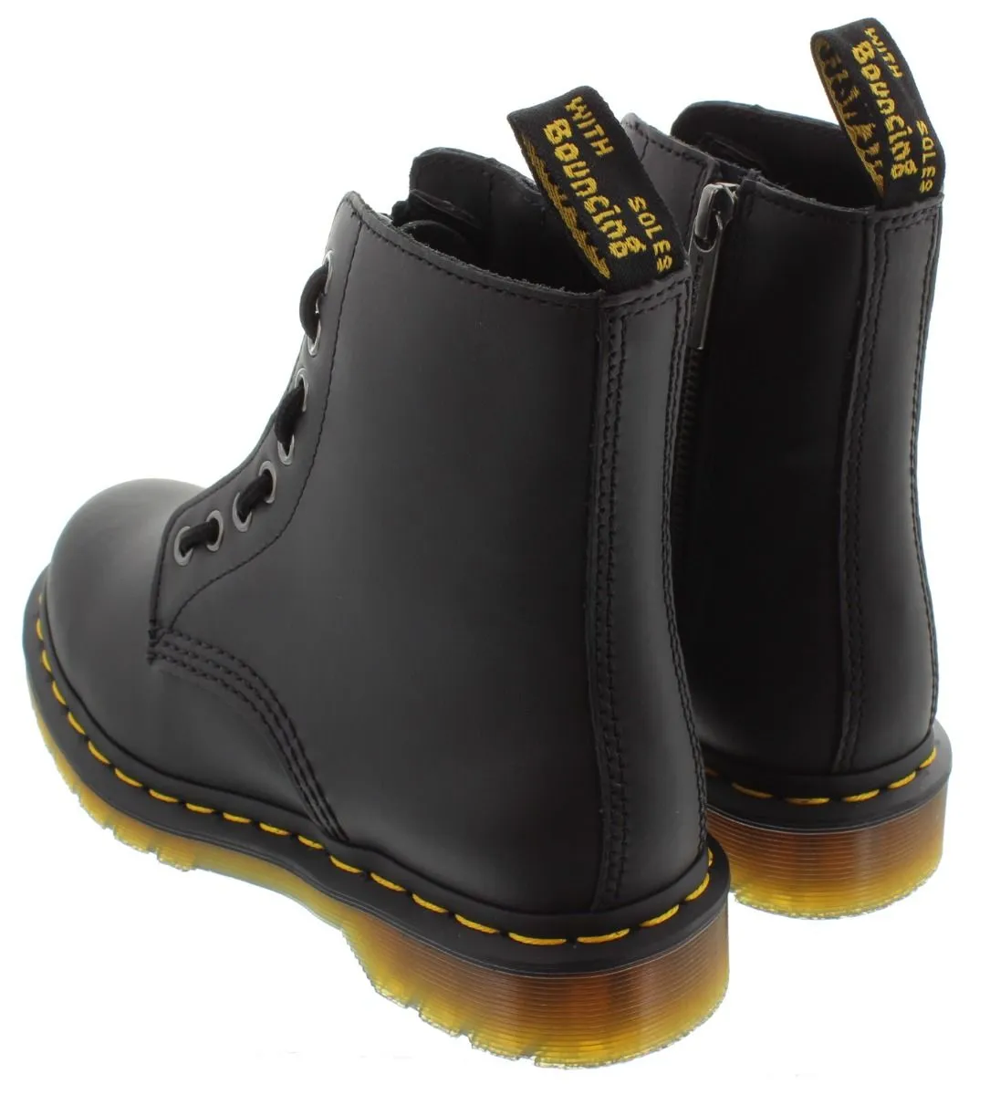 DR MARTENS Ladies Pascal Front Zip Boots In Black