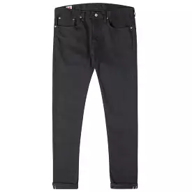 EDWIN 'Made in Japan' Jeans (Slim Tapered) Black Rinsed Kaihara Selvage 12.5oz