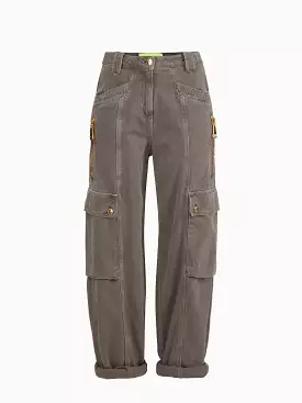 Elisabetta Franchi AI23-24 Jeans Cargo Utility Army