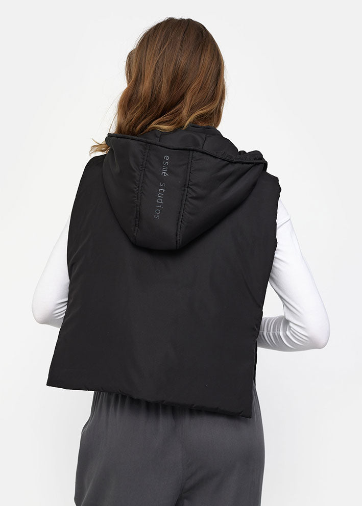 Esmé Studios Alexa Hood Vest - Black