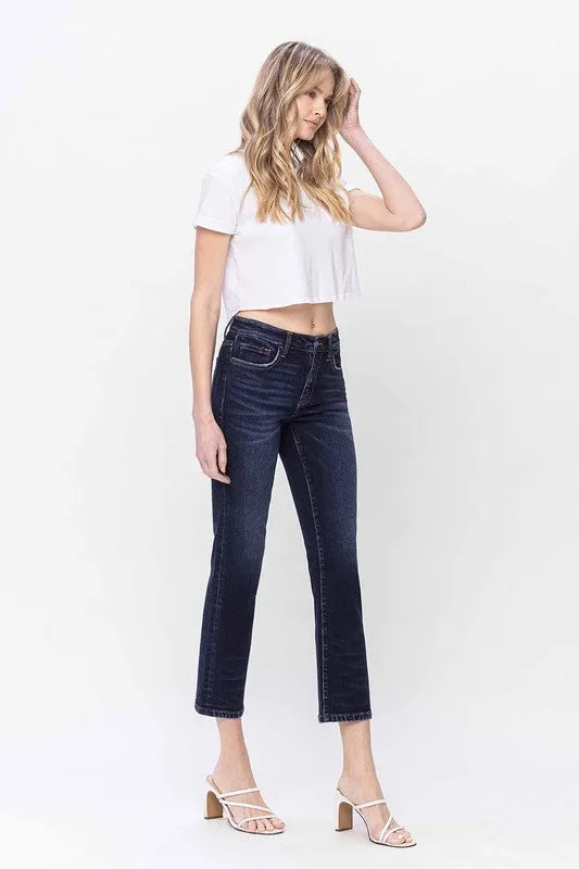 Flying Monkey Mid Rise Slim Straight Jeans