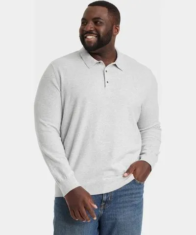 Goodfellow & Co Men's Big & Tall Long Sleeve Polo Sweater