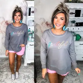 Grateful Embroidery Stitch Sweatshirt