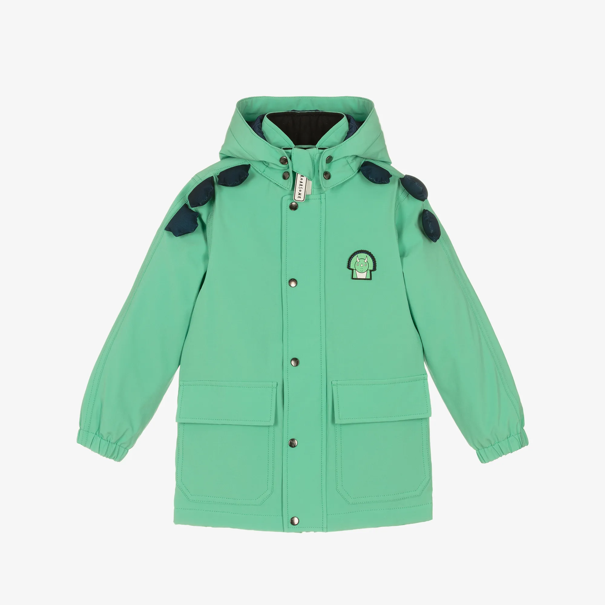 Green Spike The Dinosaur Waterproof Coat