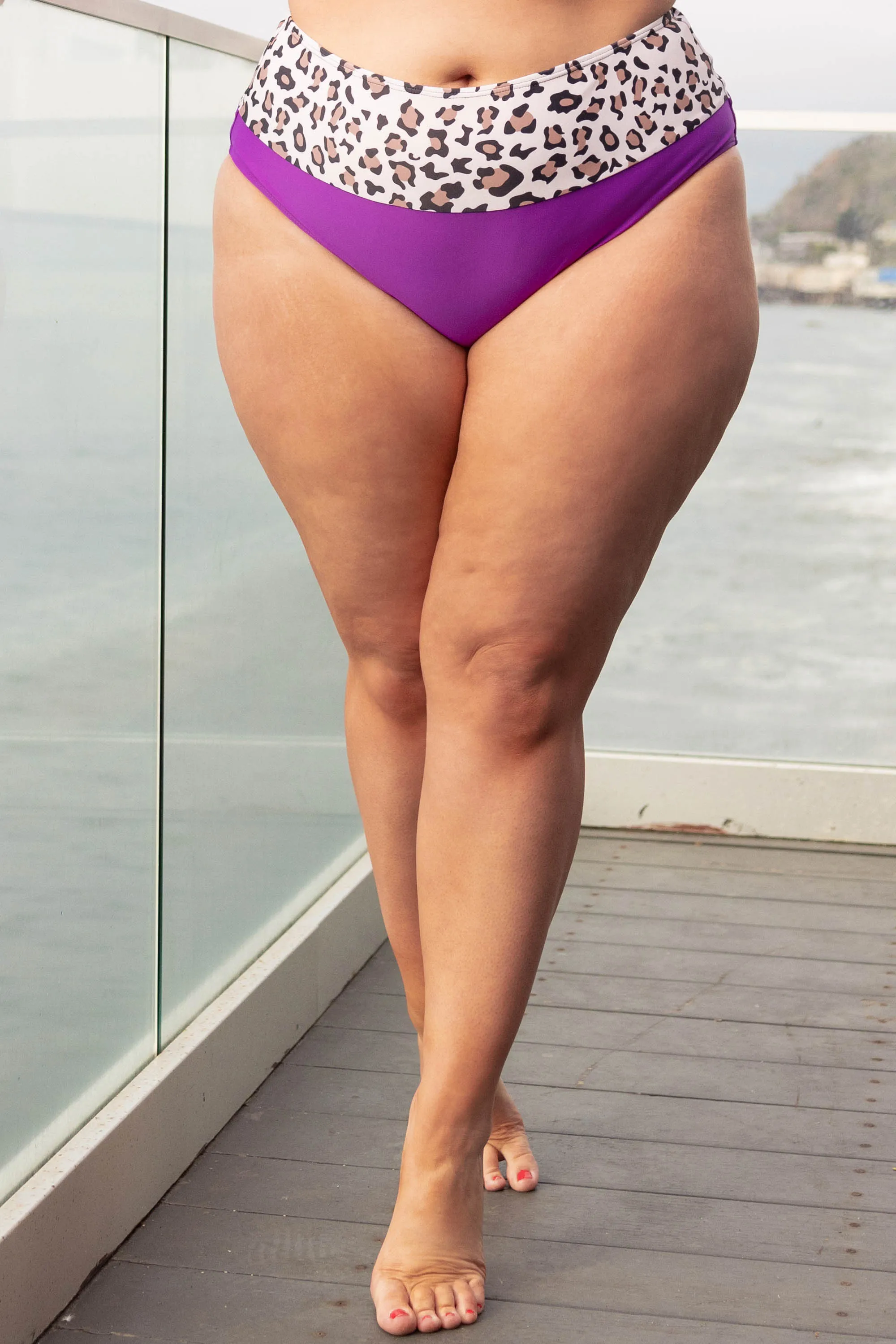 Hidden Islands Swim Bottom, Neon Purple