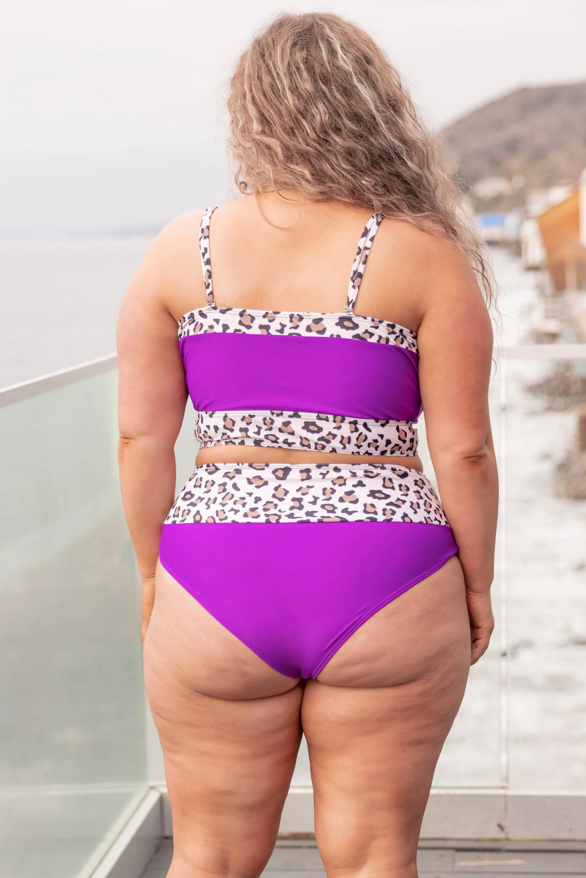 Hidden Islands Swim Bottom, Neon Purple