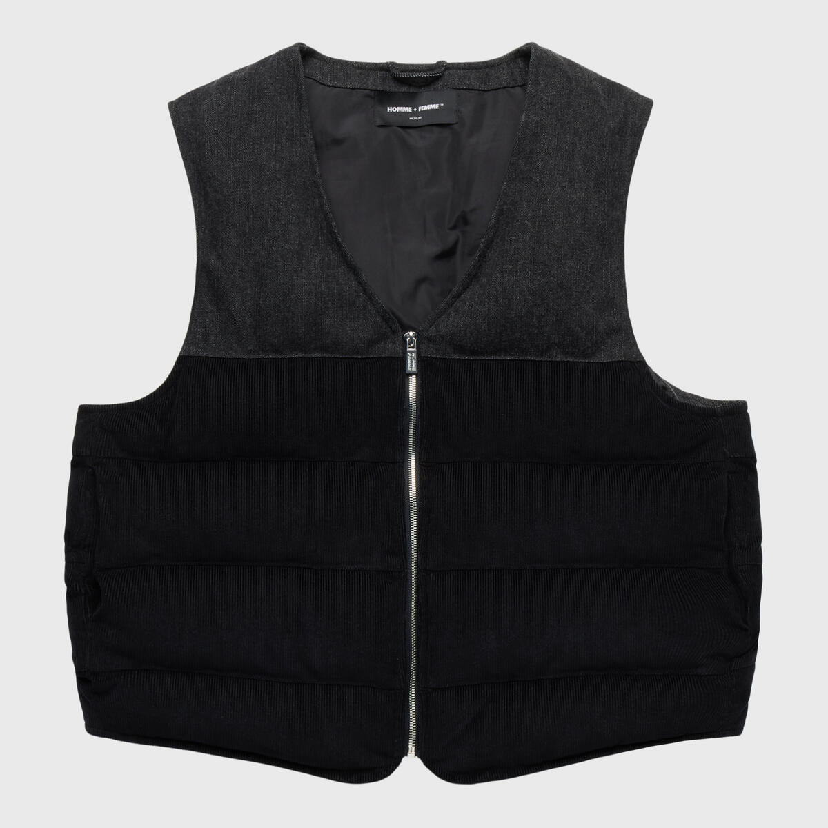 Homme Femme Tyson Black Corduroy Vest