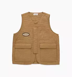 HTG Quilted Mens Vest - Brown