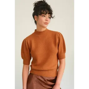 HYFVE Mock Neck Puff Sleeve Sweater