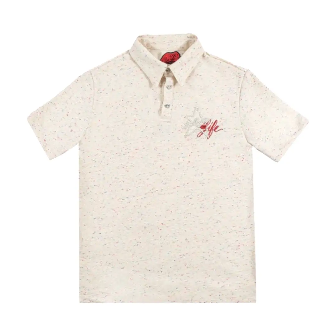 LA ROPA French Terry Polo In Fruity Cream