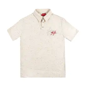 LA ROPA French Terry Polo In Fruity Cream