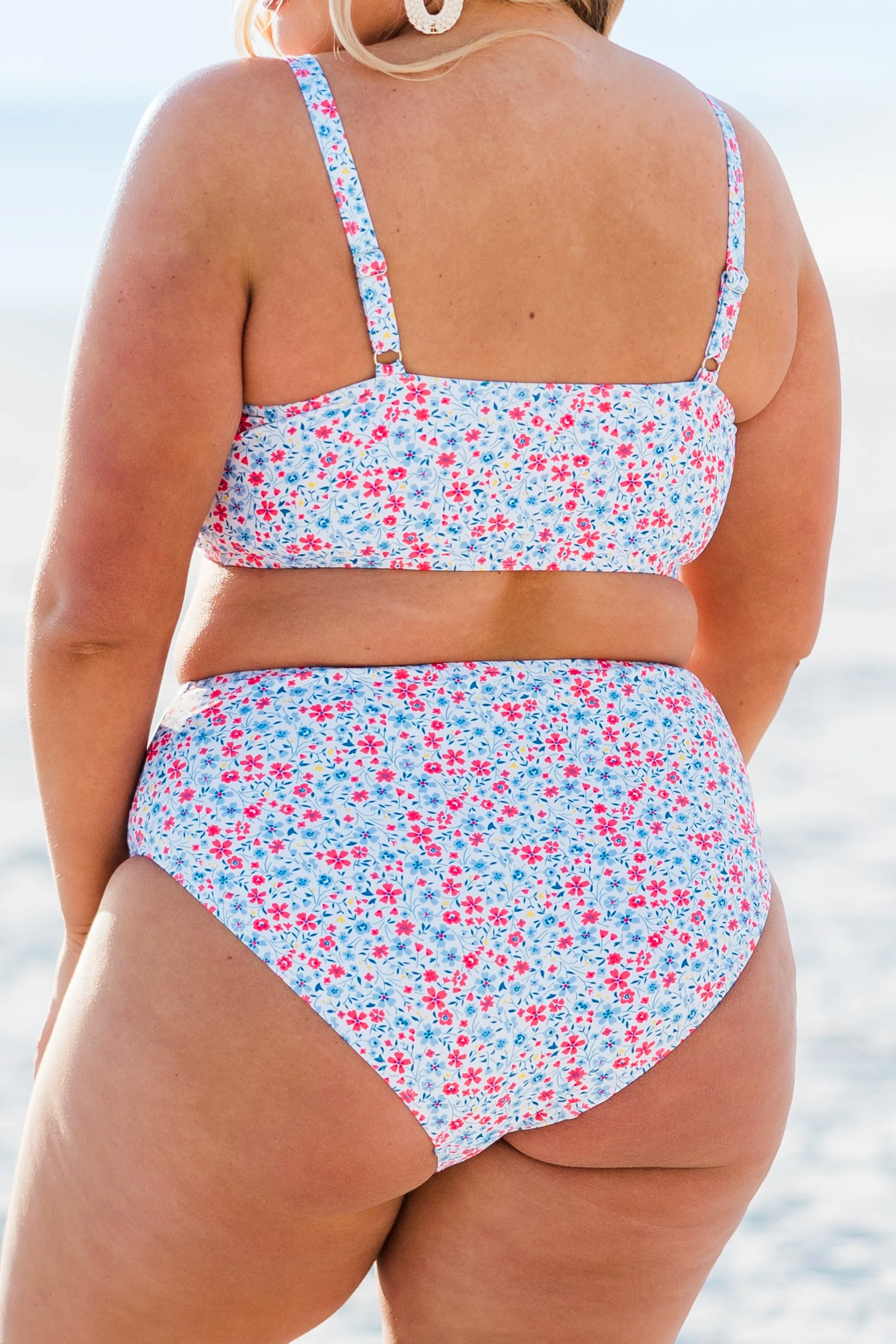 Lakeside Lover Swim Bottom, White Floral