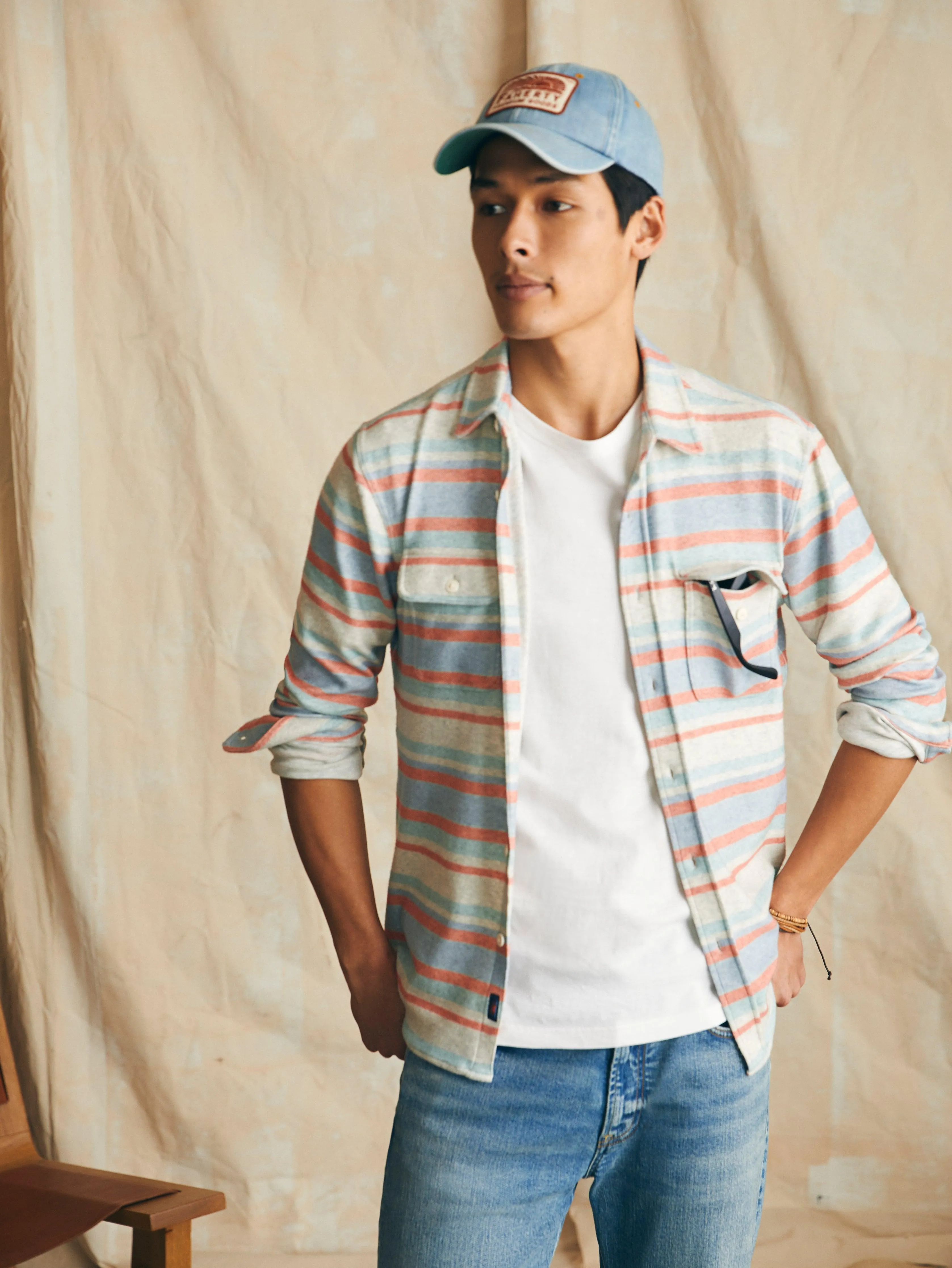 Legend Sweater Shirt (Tall) - Coral Reef Stripe