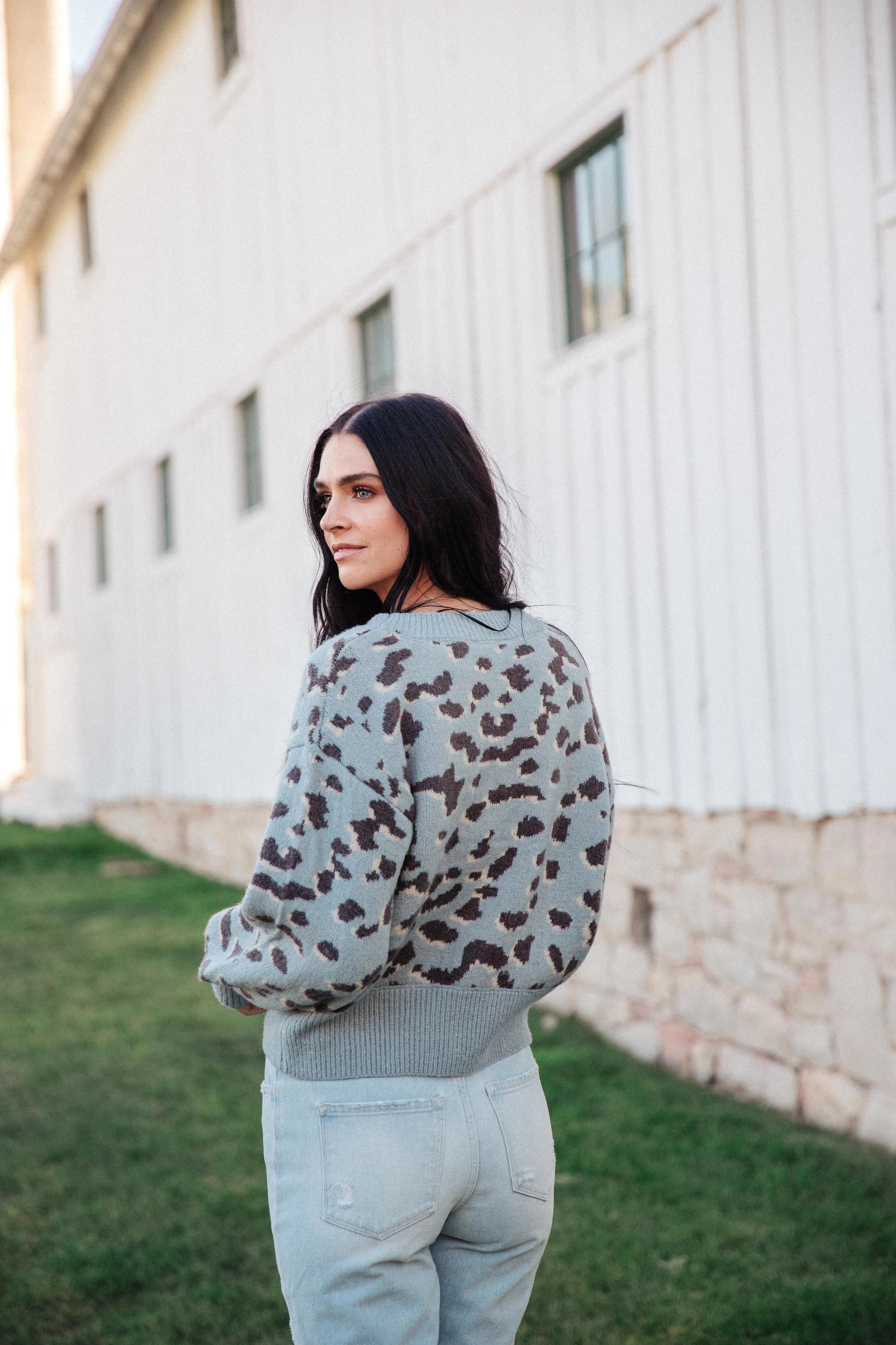 Leopard Button Front Cardigan