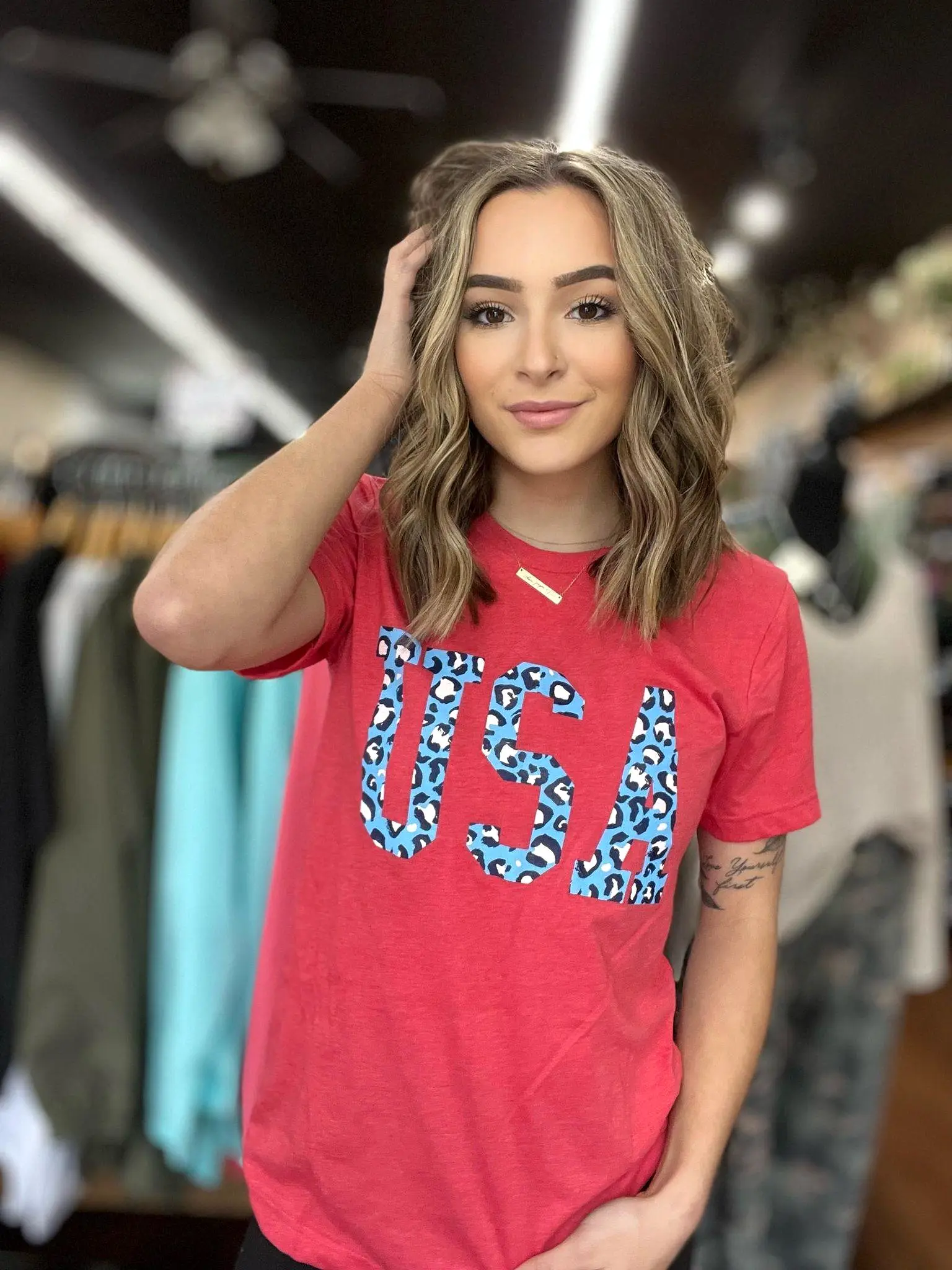 Leopard USA Tee